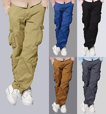 SKYLINEWEARS Men Tactical Pants Combat Cargo Trousers Hiking Multi-Pockets Pants • $28.02