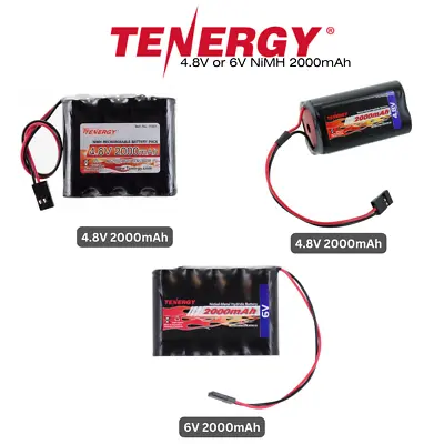 Tenergy NiMH 4.8V Or 6V 2000mAh RC Receiver Battery Packs With Hitec Connector • $13.85