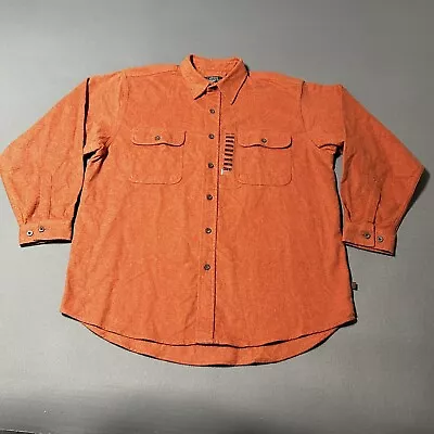 Moose Creek Chamois Flannel Shirt Mens XXL Orange Cotton Long Sleeve Button New • $22.50