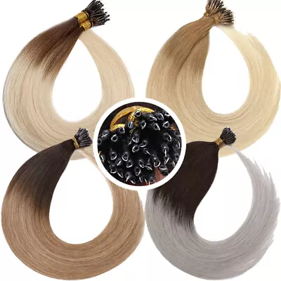 Thick 1G Nano Ring Beads Tip Remy 100% Real Human Hair Extensions Ombre 200G • $42.43