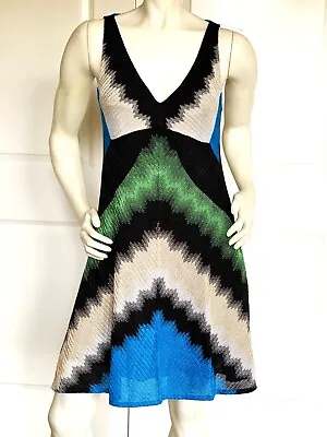 New Missoni Chevron Multicolor Sleeveless Mini Dress Size: Us 8 / 44 It • $124.99