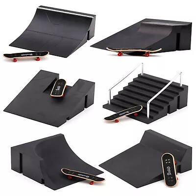 £5.48 • Buy Mini Skatepark Park Ramp For Finger Board Skateboard Parts Set Kids Toy Gift UK