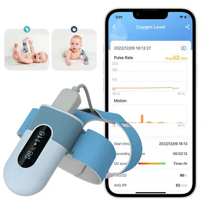 Baby Sleep Monitor Tracking Heart Rate，Average Oxygen Level Movement，Refurbished • $59.99