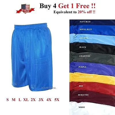 Mens Athletic Jersey 2 Pocket Mesh Shorts Gym Workout Basketball Fitness S-5x • $9.95