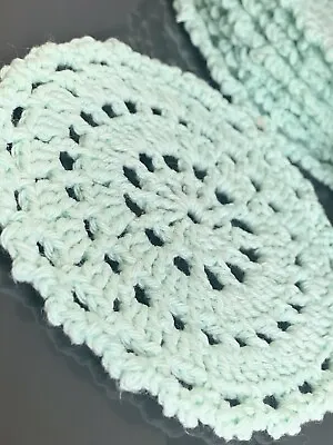 Vintage Hand Crochet Lace  Coaster Doilies Handmade  100% Cotton • £3