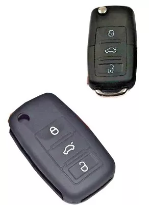 Silicone Cover Holder Fit VW VOLKSWAGEN Flip Remote Swing Key Case 3 Button • $7.95