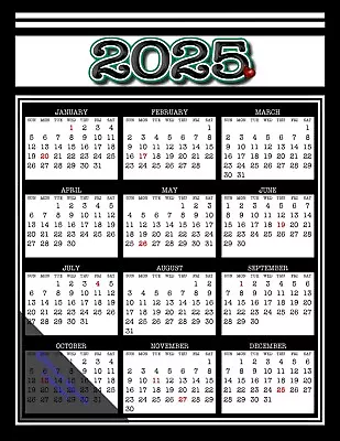 2025 - 12 Month MiHeart Magnetic Refrigerator Calendar 8.5 X11  • $11.40