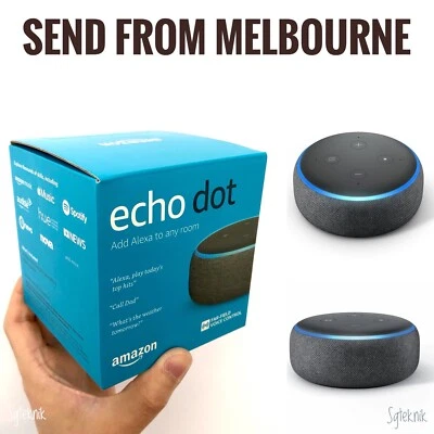 $43.95 • Buy NEW Amazon Echo Dot (3rd Gen) Smart Home Speaker - Charcoal Fabric AU Power Plug