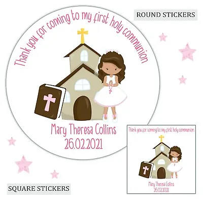 Personalised First Holy Communion Stickers Labels For Party Bag Thank You • £3.99