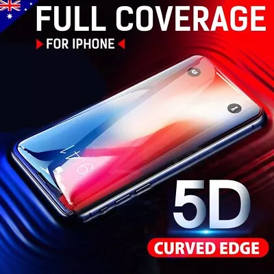 5D Full Cover Tempered Glass Screen Protector For Apple IPhone 8 7 6 6s Plus Ya • $5.49