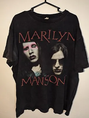 Marilyn Manson Vintage Rare T Shirt Twiggy Reunion R*Pe Of The World Tour 2008 • $50