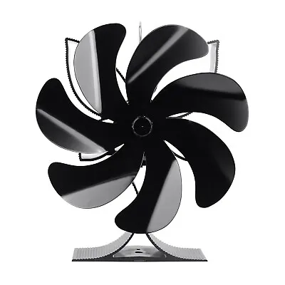 7 Blades Fireplace Stove Fan Heat Powered Stove Fan Eco Heater For Wood Burning • $23.99