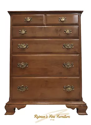 Ethan Allen Nutmeg Maple Colonial Style 6 Drawer Chest  #10-5304 • $1099