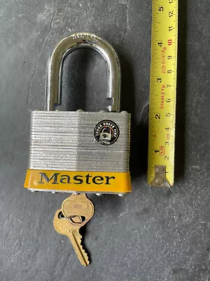 GREAT Heavy Duty Master Lock Padlock No.15 W Two Keys Works Tested NICE Vintage • $16.99