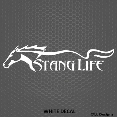 Stang Life Mustang Pony Racing Race Car Drag Speed Vinyl Decal V1 - Choose Color • $4.95