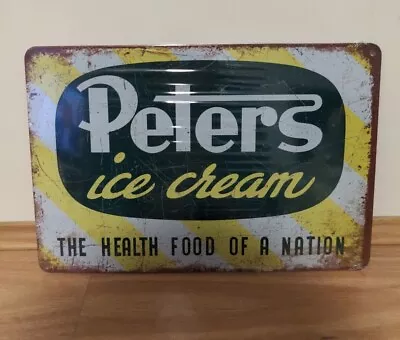 Peters Ice Cream Metal Tin Sign Vintage Retro Shed Garage Bar Cave 19.5x29.5cm • $11.95