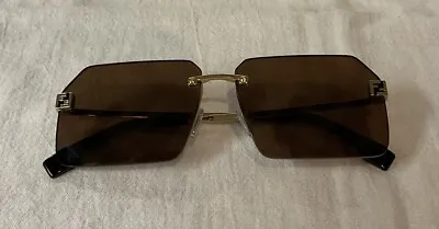 FENDI FS SKY 40043 Gold Brown FF Mirrored Print Unisex Sunglasses FE40043U #2 • $298.08