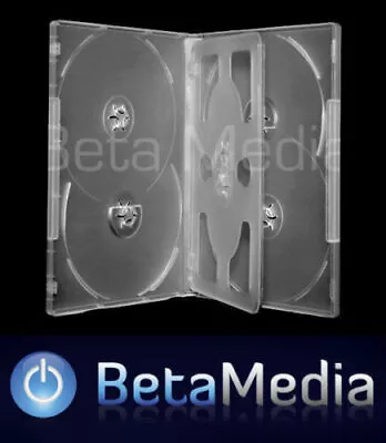 10 X Clear 14mm ** HOLDS 6 Discs ** Quality CD / DVD Cover Cases • $28.95