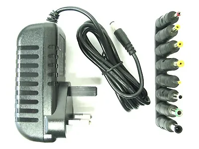 3 Amp 9 Volt Ac/dc Power Adaptor Supply Charger Universal 27 Watt (multi Jack) • £13.49