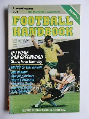 £1.80 • Buy Football Handbook Part 44, Marshall Cavendish, 1979, GC