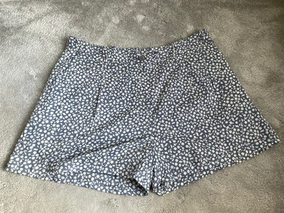 Adini Safari Spot Cotton Blue Cotton Shorts Size L1 16-18 • £9.99