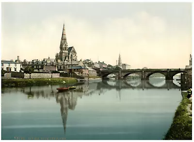 Ayr. Irvine From The River.  Vintage Photochromy Photochromy Vintage P • $84.18