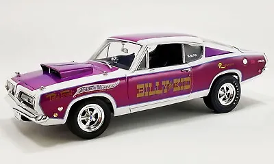 1968 PLYMOUTH BARRACUDA SUPER STOCK BILLY THE KID In 1:18 Scale By Acme • $133.46