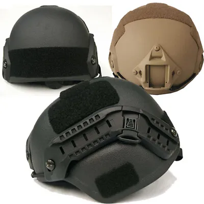 Aramid Fiber MICH Ballistic NIJ IIIA Bulletproof Helmet Black Coyote Brown • $284.05