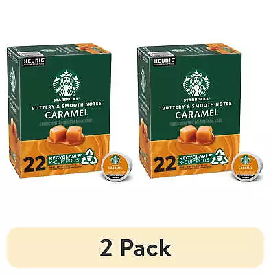 (2 Pack) Caramel Naturally Flavored Coffee Keurig K-Cup Coffee Pods 22 Count • $30.36