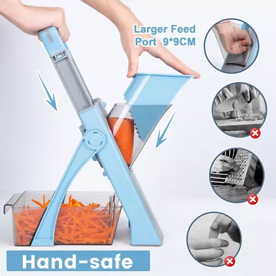 Safe Mandoline Vegetable Slicer Adjustable Vegetable Chopper Mandolin Kitchen • £7.31