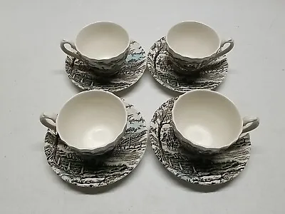 Myott Royal Mail Tea Cup & Saucer Dish Set Of 4 Staffordshire Made In England • $38.21