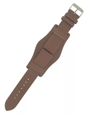Genuine Leather Tan Colour Military Cuff Watch Strap  18mm 20mm 22mm And 24mm  • £6.20