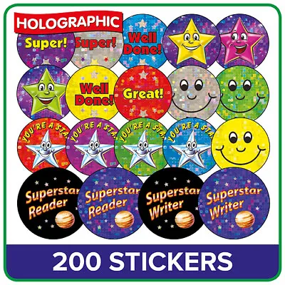 £5.94 • Buy 165 Sparkly Mixed Motivational Teacher School Children Reward Stickers Pack Kids