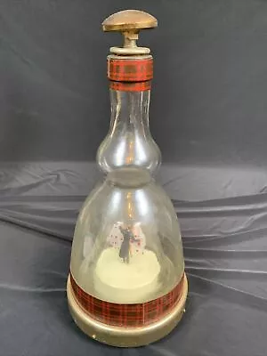 Rare Vintage Musical Glass Bottle Liquor Decanter With Dancing Couple Facination • $69.99