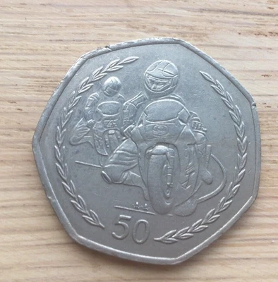 £2.85 • Buy 1997 Isle Of Man IOM TT Races 50 Pence Coin Phillip McCallen #9 Circulated