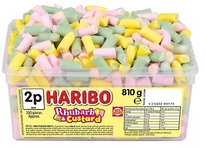 Haribo Rhubarb & Custard Tub 300 Pieces Pick N Mix Sweets • £9.94