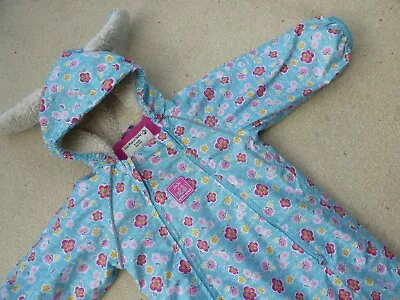 JOJO MAMAN BEBE Puddlesuit 18-24m 🐰 Waterproof Fleece Lined All In One SNOWSUIT • £32.50