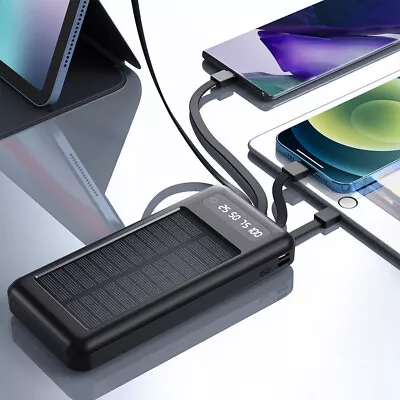 10000mAh Solar Type C Power Bank Dual USB Portable Fast Charging Backup Charger • $16.59