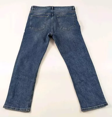 M & S Per Una Straight Stretch Jeans Crop 14 Waist 32 L24 New With Tags  • £15.99
