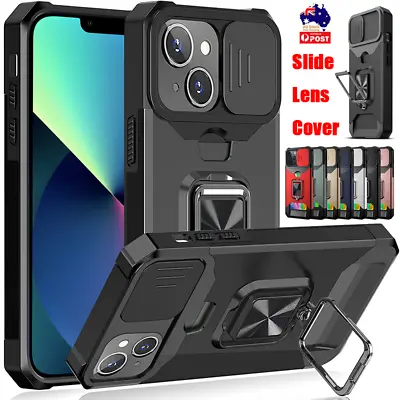 $6.89 • Buy For IPhone 14 13 12 11 8 Pro Max XR Shockproof Armor Case Ring Card Holder Cover