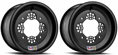 DWT ROK-OUT 2 Front Wheels Rims Black 10  10x5 4+1 4/156 YFZ450 Raptor Banshee  • $199.95