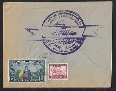 Ecuador To Usa Advertising Cover 1938 Interesting Item • $0.99