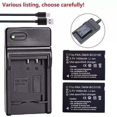 DMW-BCG10 Battery Or Charger For Panasonic Lumix DMC-ZS1 ZS3 ZS5 ZS6 ZS7 ZS8 ZS9 • £13.19