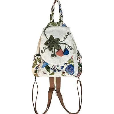 Auluda Womens Embroidered Lightweight & Artistic Crossbody Backpack Bag • $25