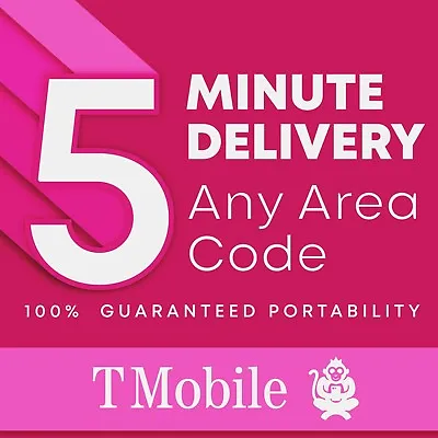 Lot Of 5 - T-Mobile Prepaid Port Number - 5 MINUTE DELIVERY! - Any Area Code • $69.99