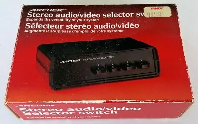 Archer Stereo Audio/Video Selector Switch - Four Inputs/One Output • £12.50