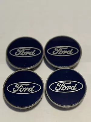 Set Of 4 Blue Ford Wheel Center Hub Caps 54mm Rim Emblem Hub Cover Logo 2 1/8  • $15.99