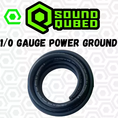 1/0 Gauge CCA AWG Black Power Ground Wire Soundqubed • $25.95