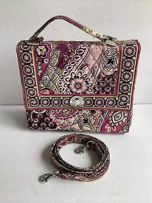 Vera Bradley Julia VERY BERRY PAISLEY Crossbody Handbag Quilted Purse TurnLock • $22.49