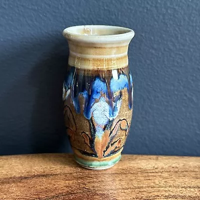 Studio Art Pottery Drip Glaze Handmade Vase Refrigerator Magnet Unique Strong • $22.22